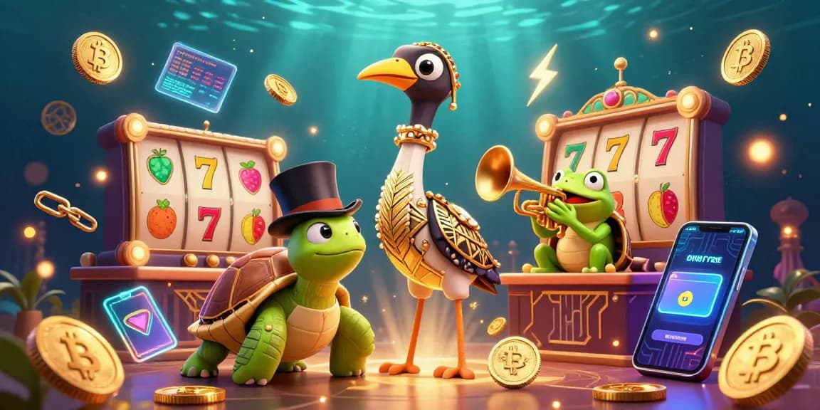 Experience the thrill of winning with Slot Gacor Minimal Deposit 10 Ribu, featuring vibrant casino characters and slot game elements.