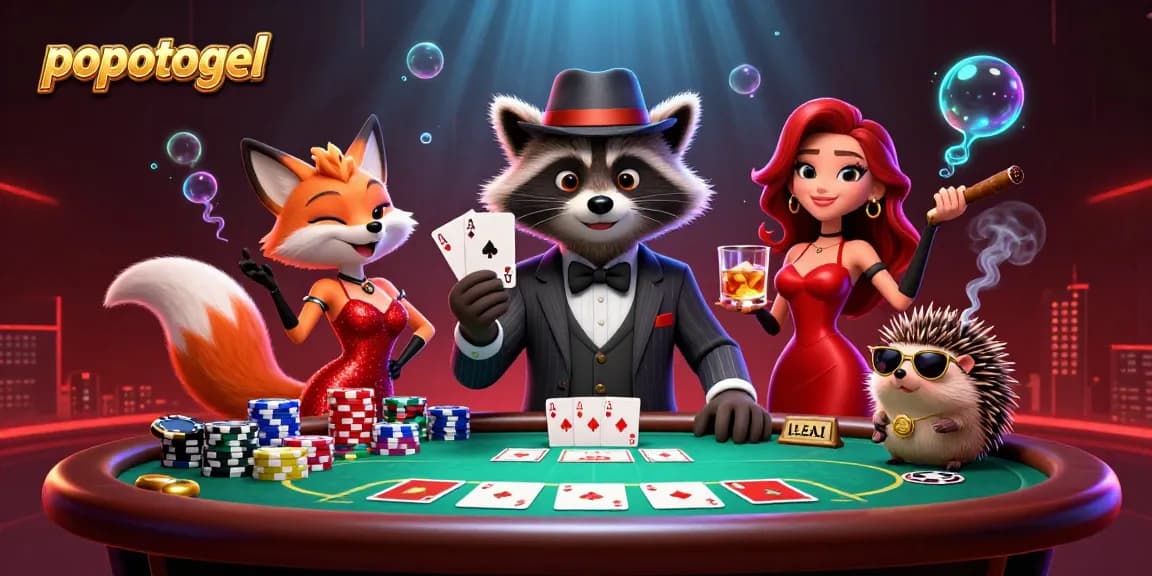 Pemain togel popotogel merayakan kemenangan di meja poker dengan suasana meriah dan keberuntungan.
