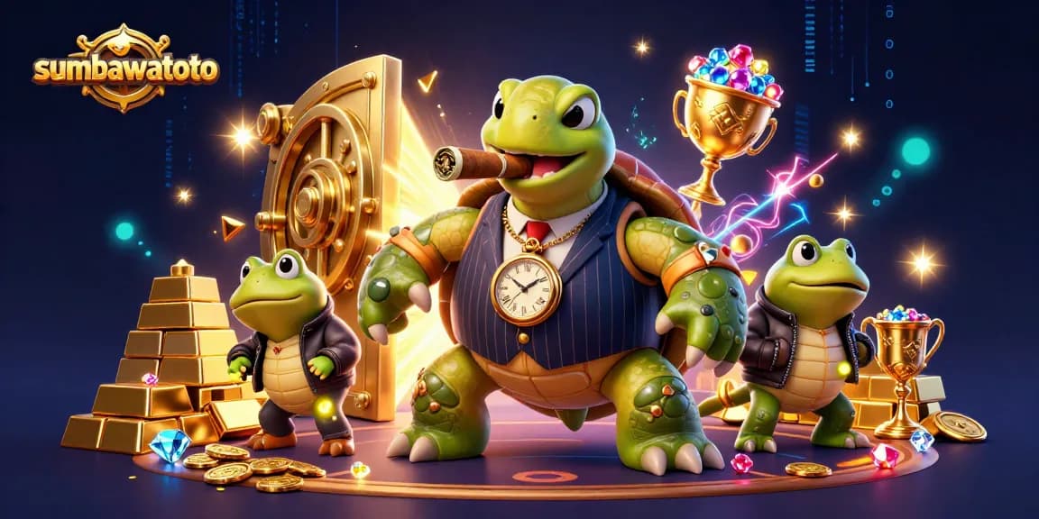 sumbawatoto menang di kasino dengan karakter unik dalam ilustrasi 3D