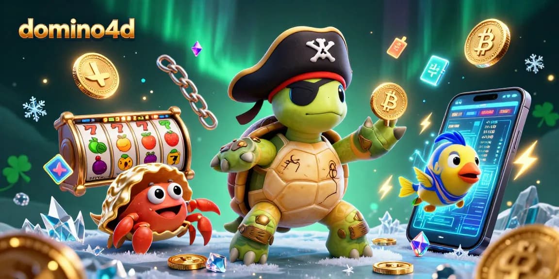 Menangkan permainan di domino4d dengan karakter kartun 3D dan simbol slot mewah.