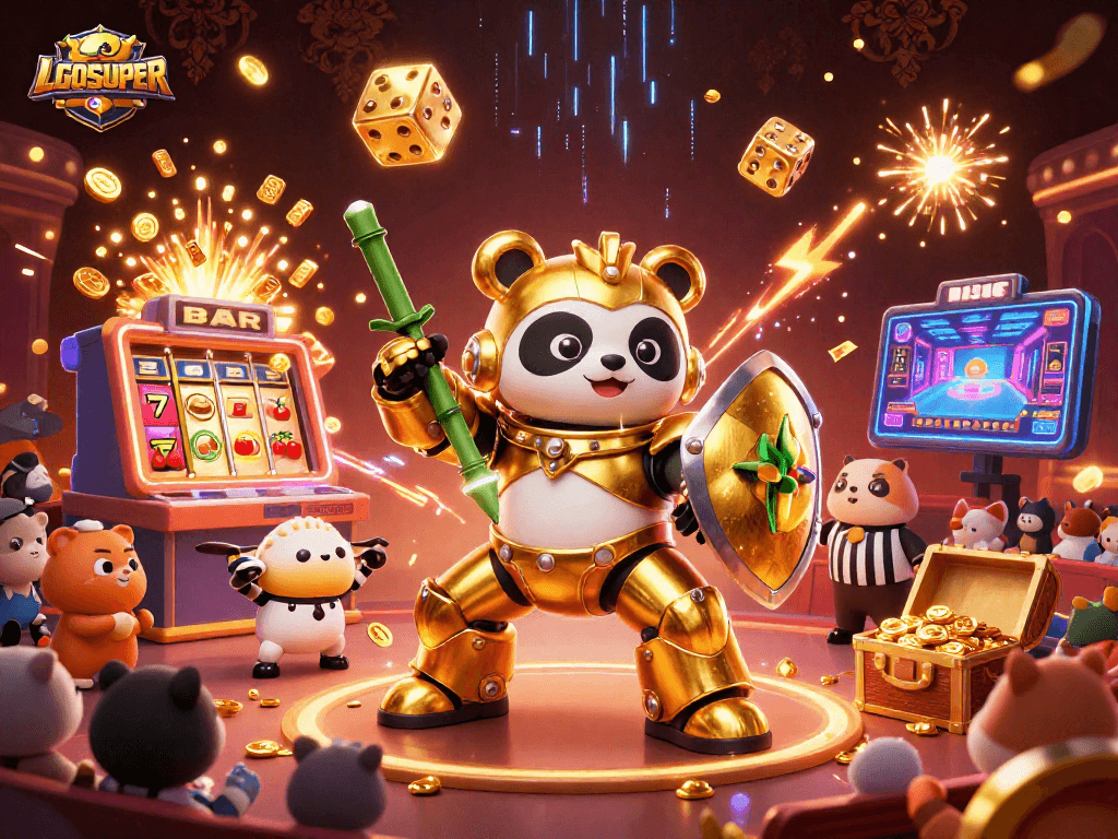 Experience thrilling gameplay at LGOSUPER with a jackpot explosion from vibrant slot machines.