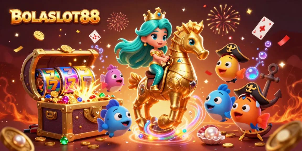 BOLASLOT88 menghadirkan keseruan dengan slot dan koin emas yang melimpah, semua dalam ilustrasi kasino yang menakjubkan