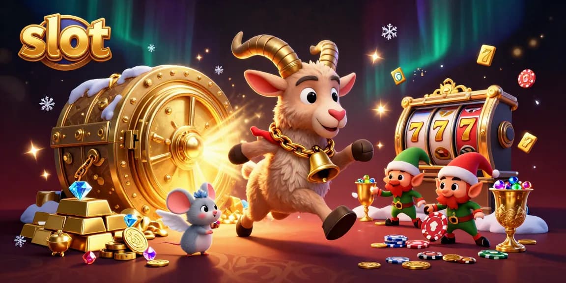 Spin the slot reels for jackpot wins in this vibrant casino scene featuring quirky characters.