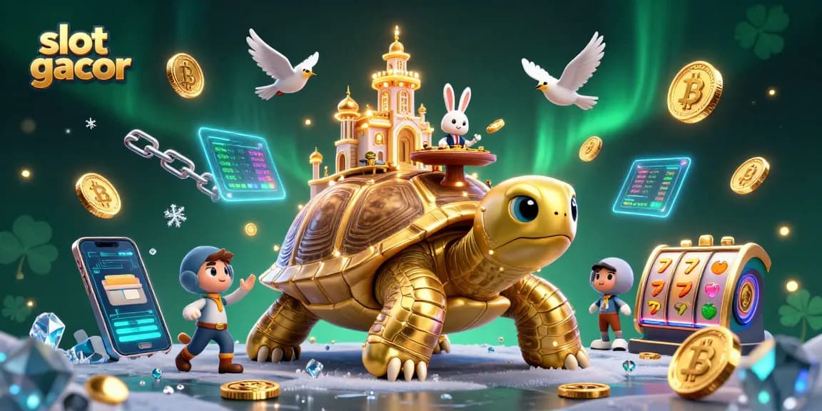 Menangkan slot gacor dengan ilustrasi kasino digital yang memukau dan bertema crypto.