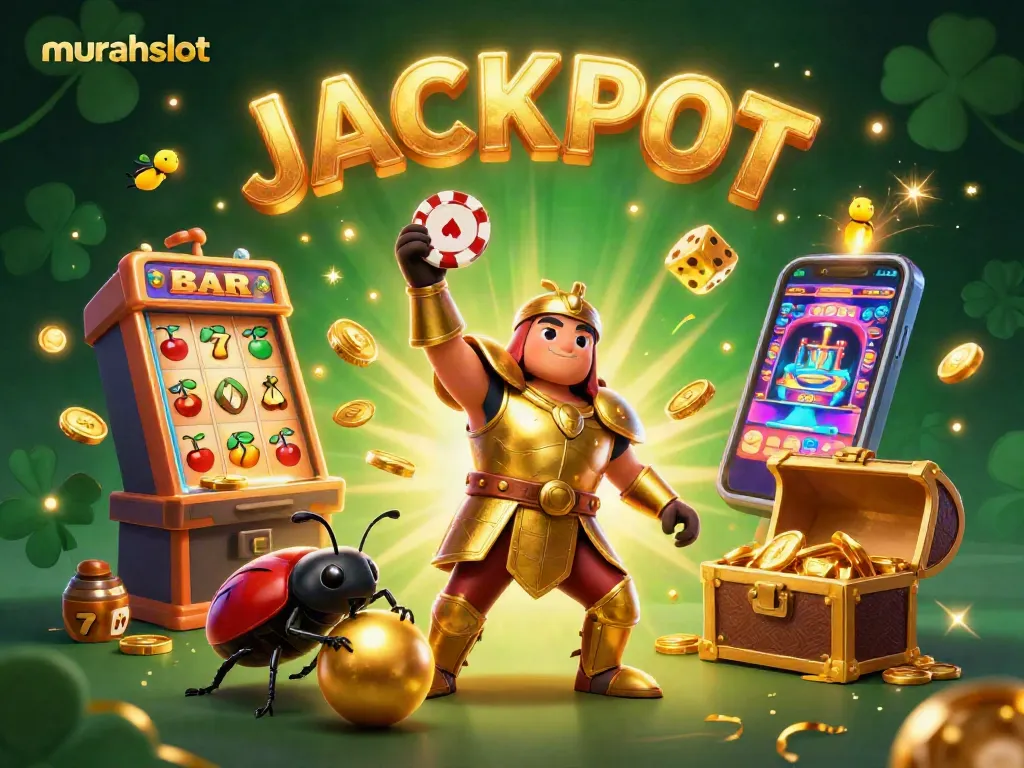 Slot jackpot menang di murahslot dengan ilustrasi 3D menarik dan detail memukau.