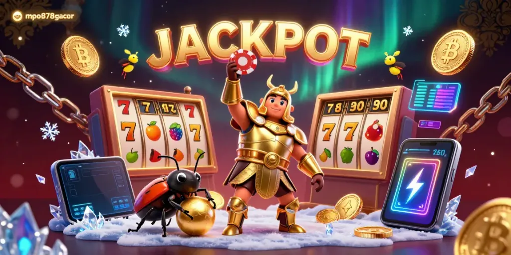 Menggenggam chip poker, beetle gaya gladiator dan teman beetle dung raih jackpot di mpo878gacor.