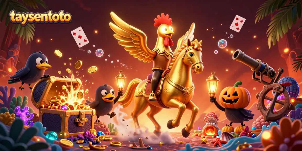 TAYSENTOTO memberikan pengalaman menarik dengan simbol-simbol lotere dalam ilustrasi kasino malam yang mengesankan.