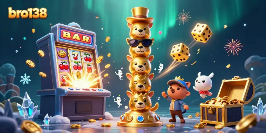Spin to win with bro138's vibrant casino experience featuring exciting game elements.