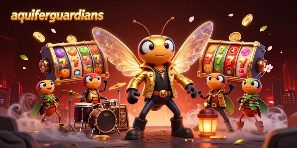 Menangkan hijau dan emas di aquiferguardians dengan cicada bintang rock dan jackpot slot yang memukau.