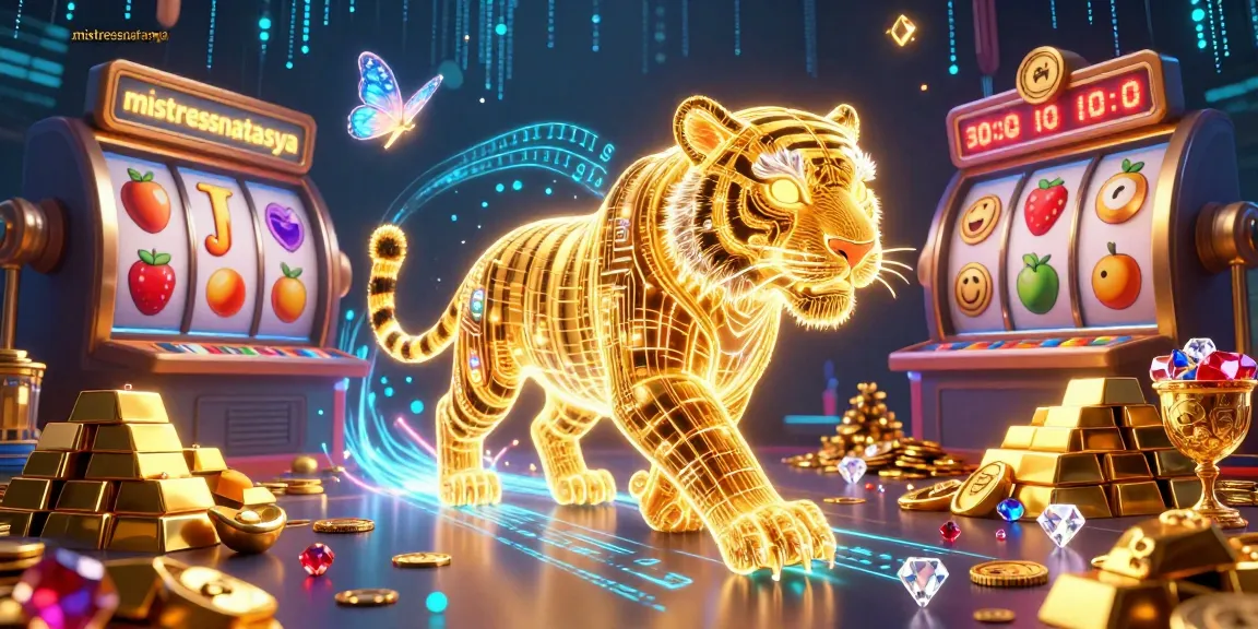Experience thrilling slot games at mistressnatasya's digital casino with vibrant visual elements.