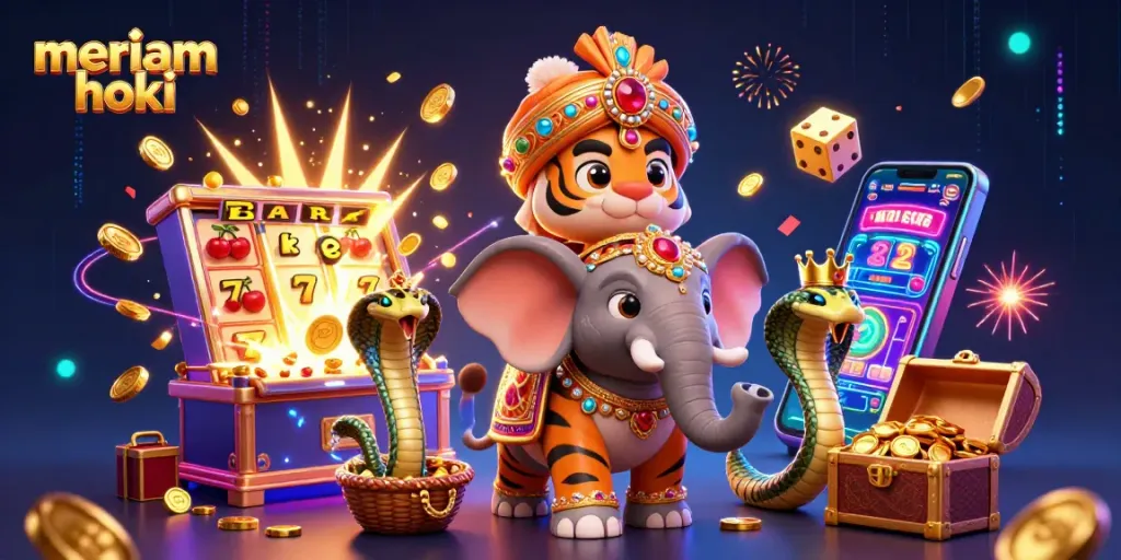 Menangkan taruhan di meriam hoki dengan slot mesin jackpot yang mengeluarkan koin emas.