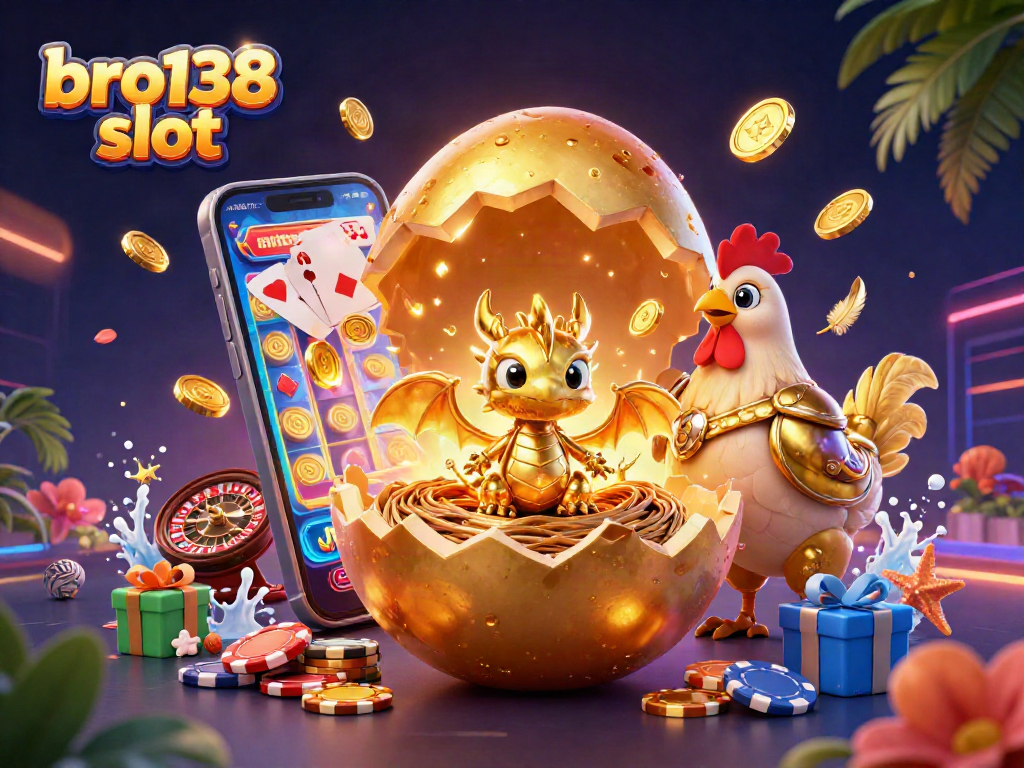 Experience thrilling action with the bro138 slot featuring a golden dragon and poker chips.