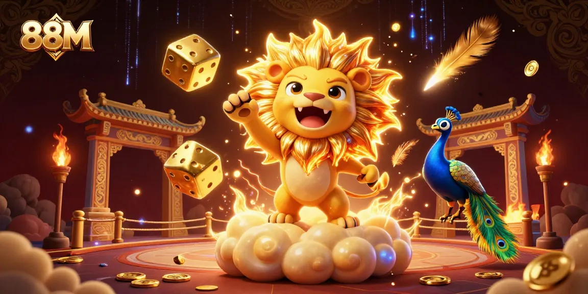 Engage in thrilling games at 88M with vibrant elements and energetic atmosphere in a 3D casino