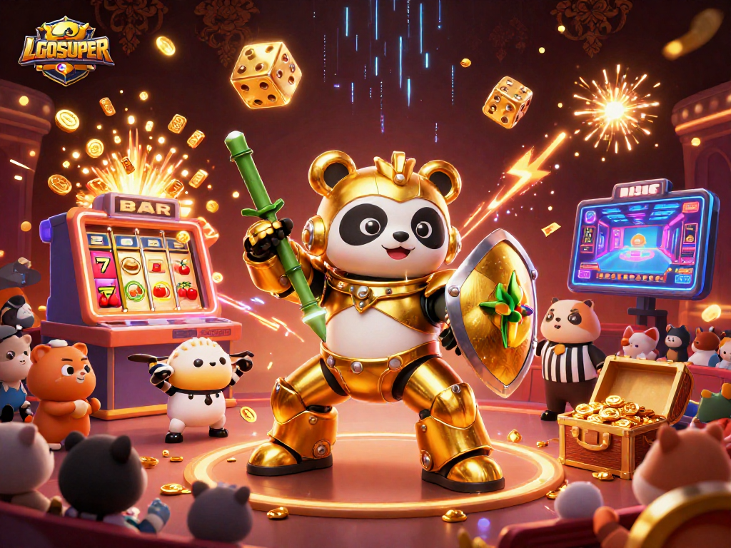 Experience thrilling gameplay at LGOSUPER with a jackpot explosion from vibrant slot machines.