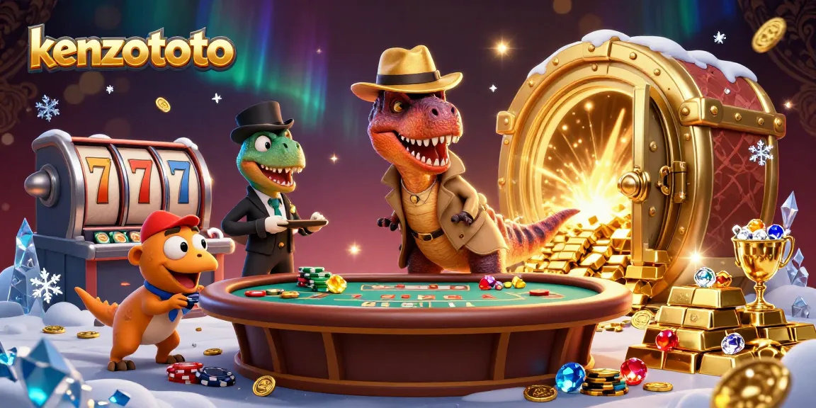 kenzototo mengalihkan perhatian di meja blackjack dengan dinosaurus lucu dan tumpukan koin emas
