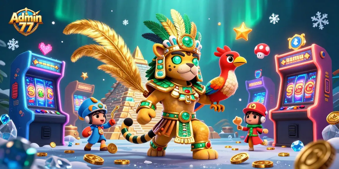 Experience thrilling wins with Admin 77 as the Mayan jaguar priest and companions reveal gaming treasures!