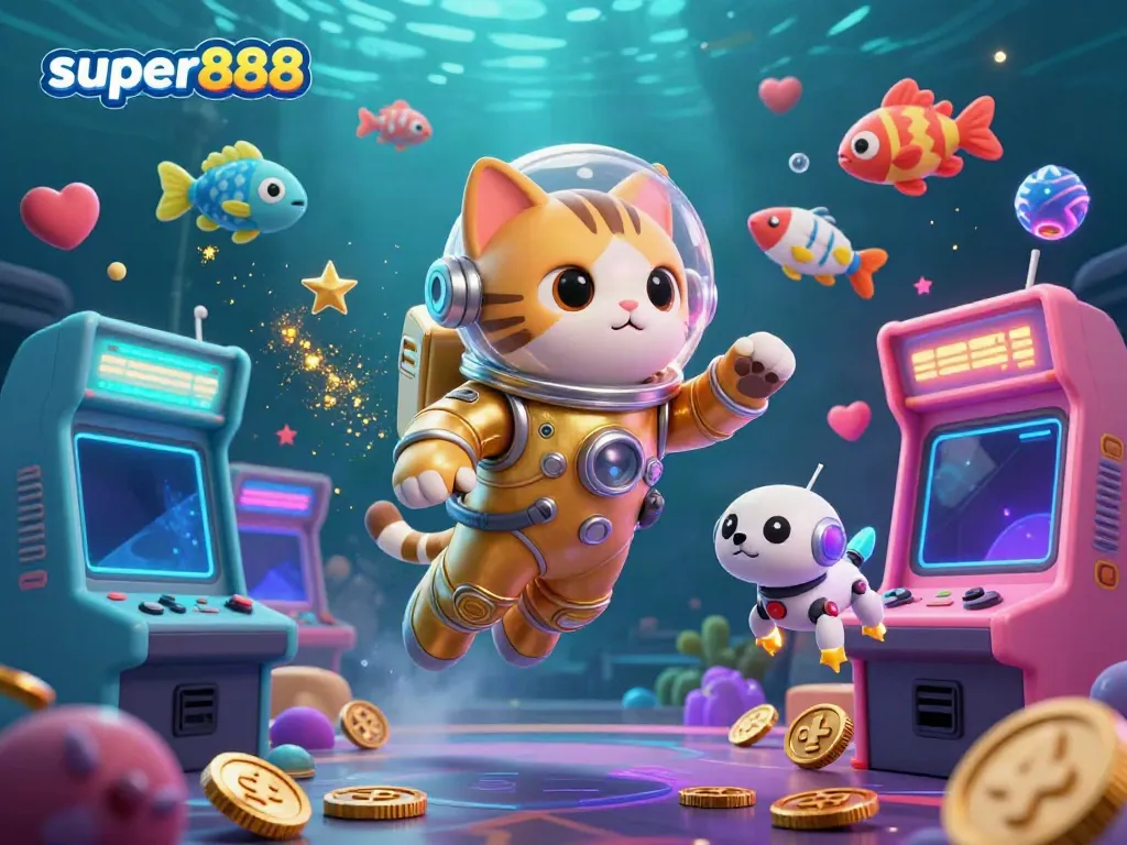 Menangkan keberuntungan Anda di super888 dengan ilustrasi slot 3D yang penuh warna dan karakter menarik.