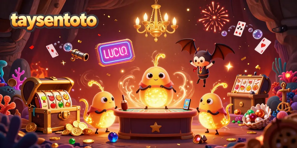 Menangkan permainan di taysentoto dengan ilustrasi tim glowworms di kasino gua yang bercahaya.