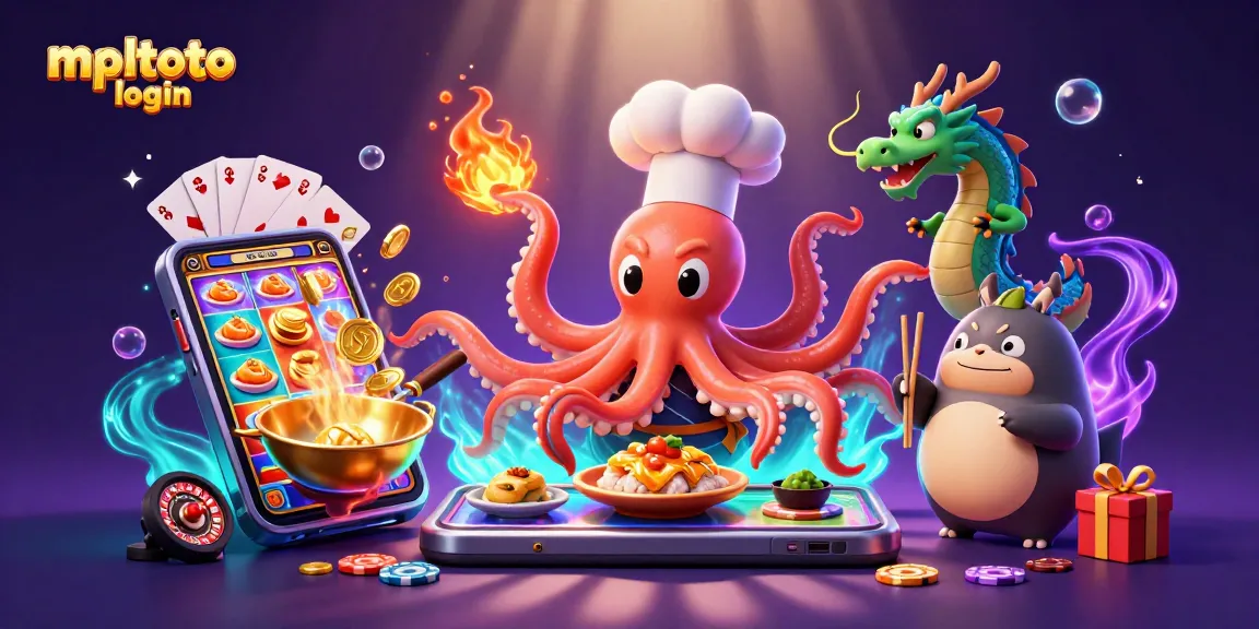 MPLTOTO login untuk mengakses slot game dengan interaksi karakter dan efek bercahaya yang menarik.