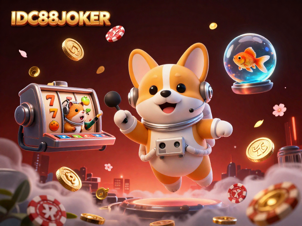 Engage with IDC88JOKER's thrilling casino experience featuring vibrant 3D gaming illustrations.