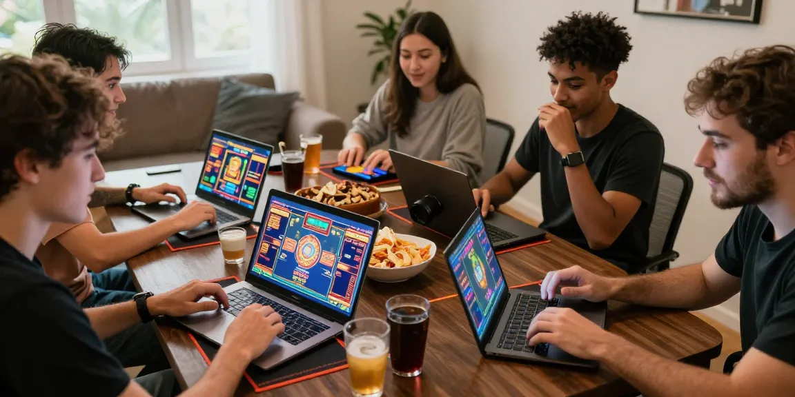 NAGAHITAM303 daftar - Teman bermain slot online dengan laptop dan smartphone di rumah yang ceria.