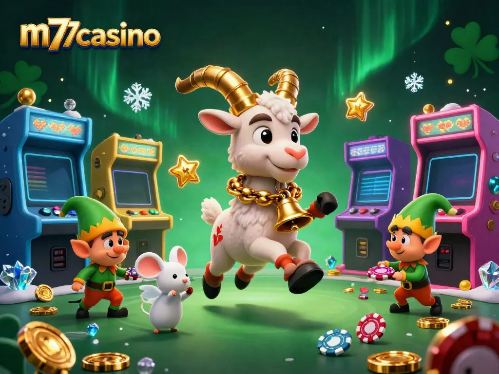 m77casino menampilkan karakter 3D saat bermain di kasino dengan elemen permainan yang meriah