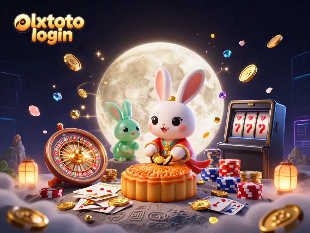 Experience the vibrant gaming scene of olxtoto login featuring casino elements like poker chips and coins.