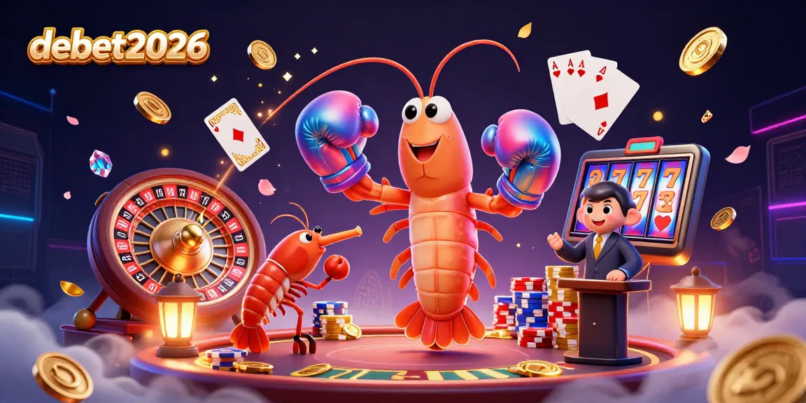 Engage in exciting gameplay with debet2026 as vibrant casino characters and elements create a thrilling atmosphere.