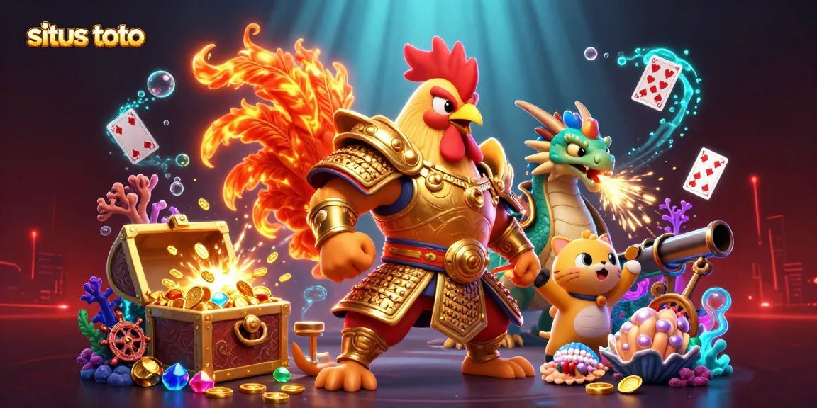 Experience thrilling wins with situs toto in an epic 3D casino scene featuring dynamic characters and stunning visuals.