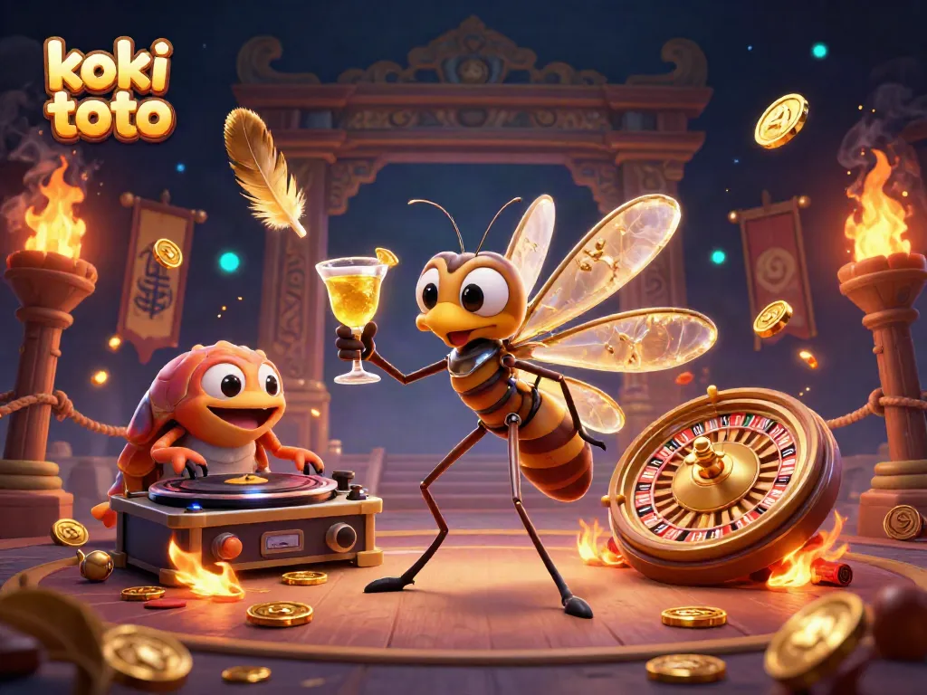 Pemain mengalami keseruan di Koki Toto dengan roulette emas dan acara DJ trilobite.