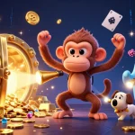 Experience excitement and wins with slot depo 5k in this animated casino scene.
