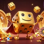 Cao thu soi cau captures a dynamic gambling scene with golden dice and treasures.