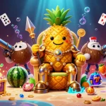 Memainkan slot gacor dengan penguasa nanas emas dikelilingi harta laut yang bersinar